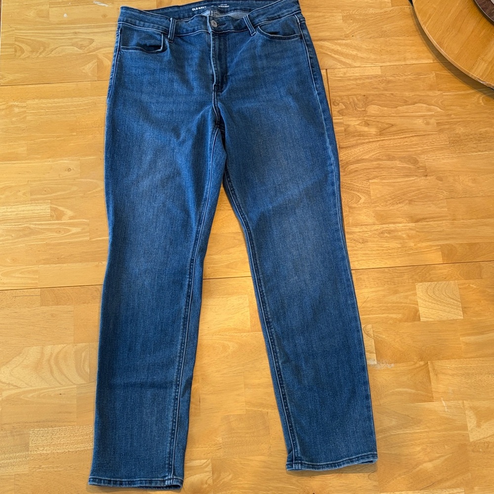 Old Navy Dark Blue Straight Leg Jeans